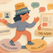 The dual role of a product designer on a trio