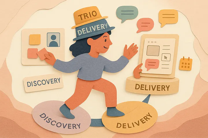 The dual role of a product designer on a trio