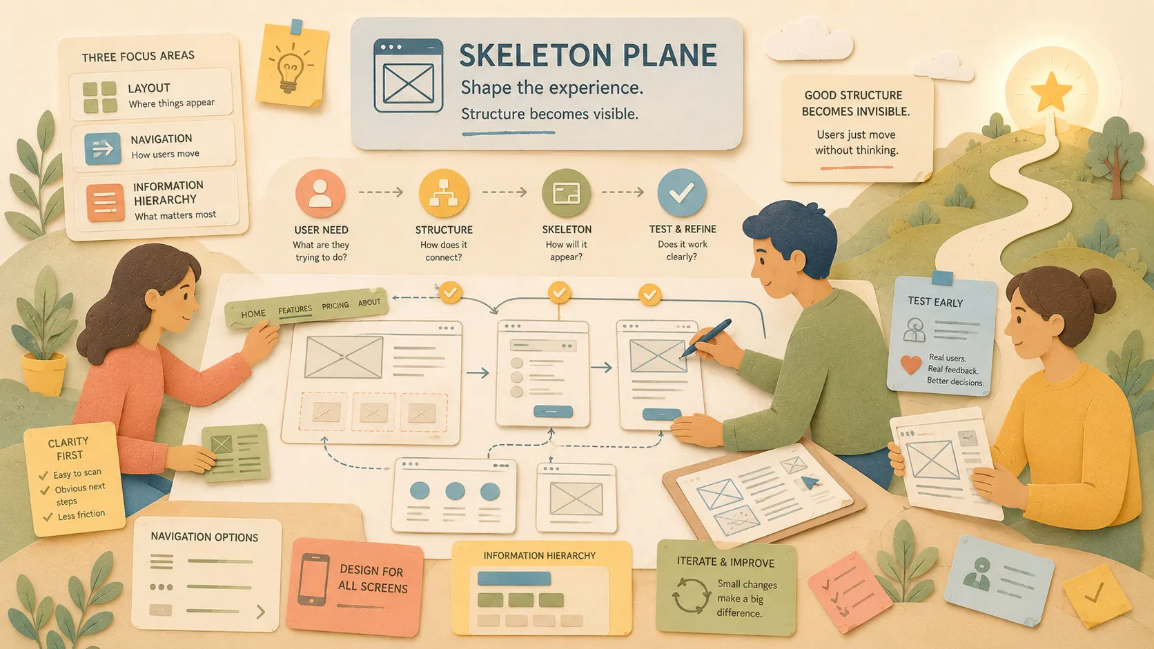 The skeleton plane: shape the experience