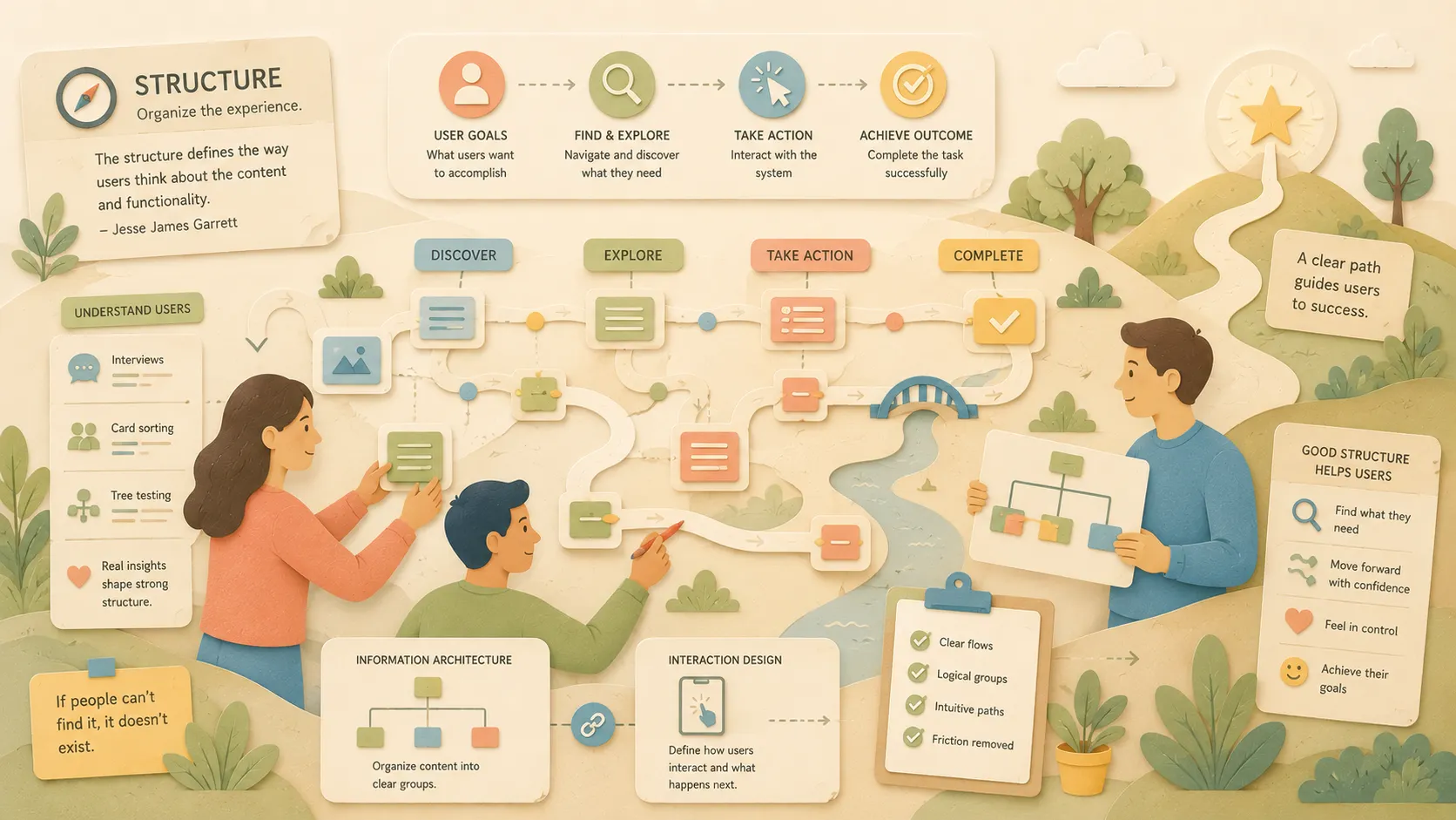 The structure plane: organize the experience