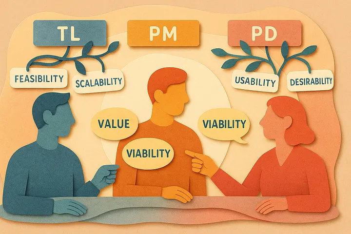 Roles on the product trio Roles on the product trio